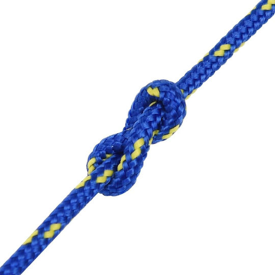 vidaXL Σnur Tricotat 5mm 100m Polipropilenă Blue