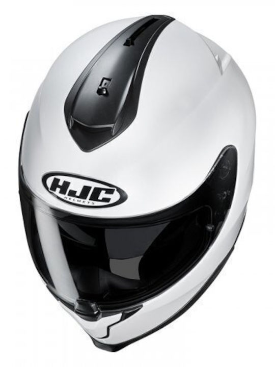 HJC C70 Metal Pearl White Motorcycle Helmet Full Face ECE 22.05 Weight 1500gr with Sun Visor