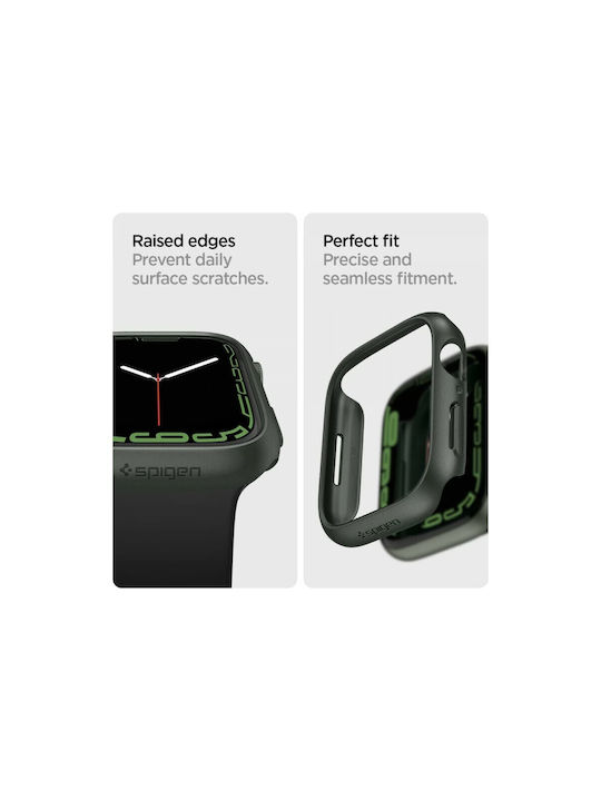 Spigen Thin Fit Plastic Case Military Green for Apple Watch 7/8.