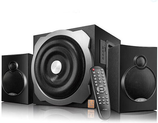 Fenda A521X Ασύρματα Ηχεία Υπολογιστή 2.1 με Bluetooth και Ισχύ 52W Μαύρα