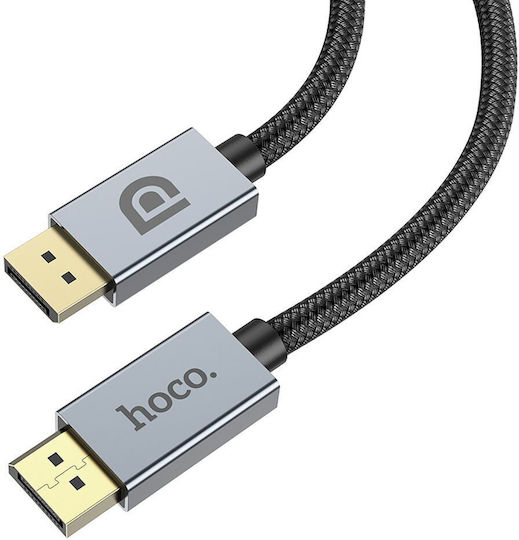 Hoco US04 HDMI 1.4 High Speed 1080p 120Hz Braided Cable HDMI male - HDMI male 3m Μαύρο
