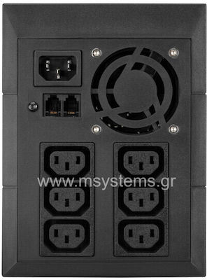 Eaton 5E 1100VA USB UPS Line-Interactive 660W με 6 IEC Πρίζες