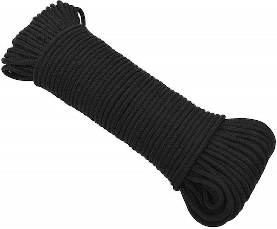 vidaXL Rope Knitted 4mm Black