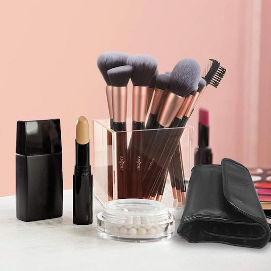 Anjou Professional Set with Makeup Brushes made of Natural Hair 16pcs