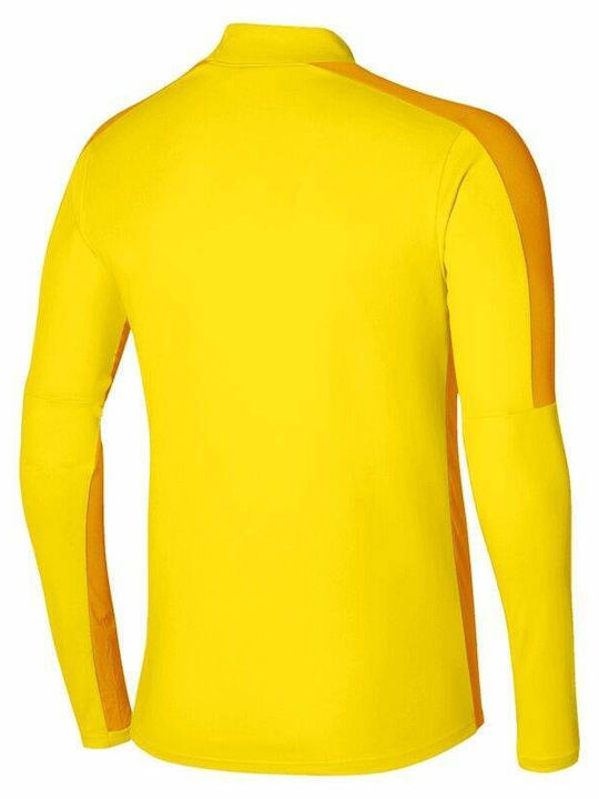 Nike Academy 23 Men's Athletic Long Sleeve Blouse Dri-Fit with Zipper Yellow