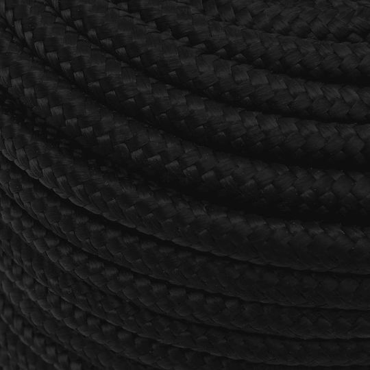 vidaXL Seil mit Durchmesser 12mm und Länge 25m Seil Schwarz 12mm 25m Polypropylen