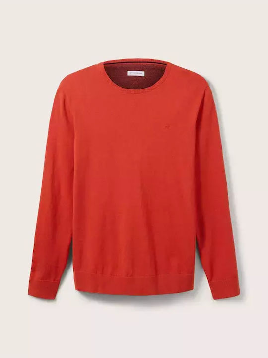 Tom Tailor Men's Long Sleeve Sweater Orange