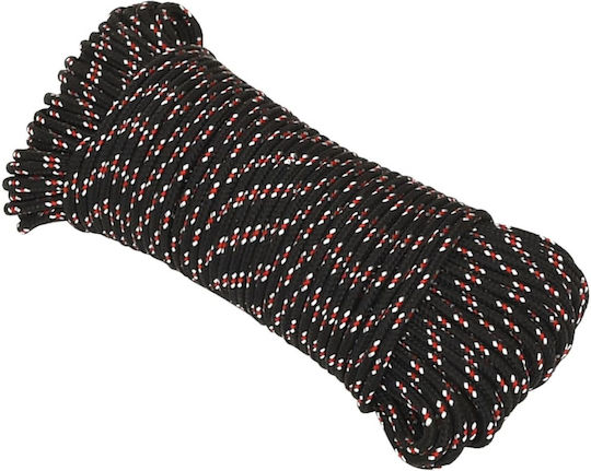 vidaXL Rope Black 3mm 100m Polypropylene