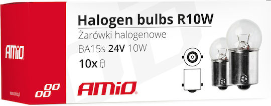AMiO Lamps Car R10W Halogen 24V 10W 10pcs