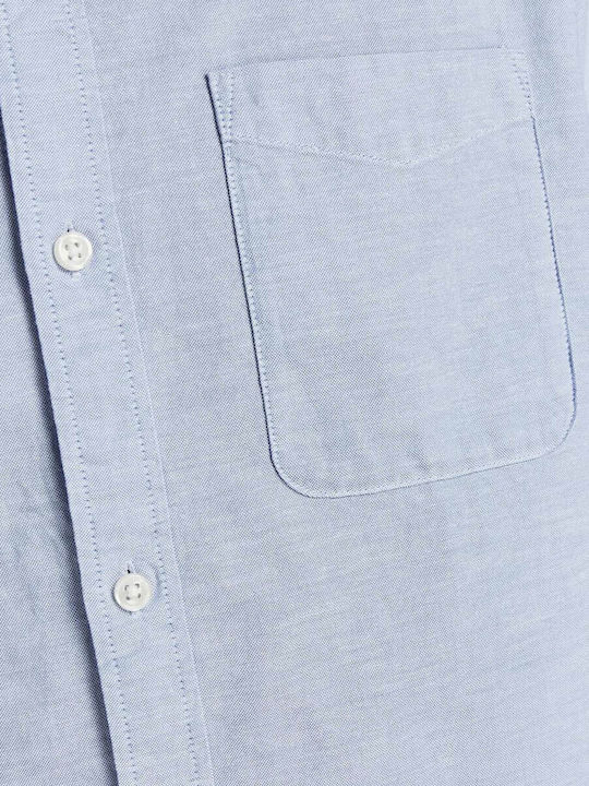 Long-sleeved Cotton Shirt Cashmere Blue