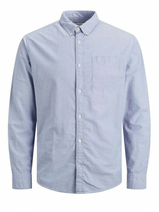 Long-sleeved Cotton Shirt Cashmere Blue