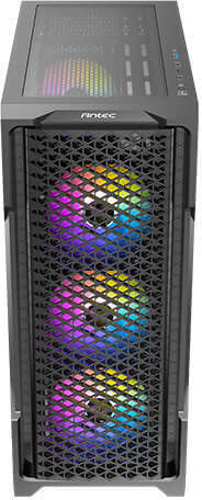 Antec AX90 Геймърско бюро Midi Tower Компютърна кутия със страничен прозорец и RGB осветление Черен
