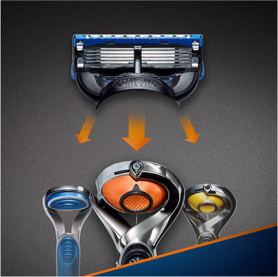 Gillette Fusion Proglide Flexball Бръсначка с Резервни глави 5 остриета и лубрикантна лента за чувствителна кожа 4бр