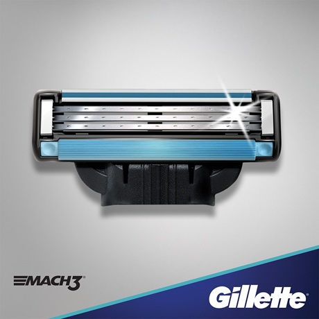 Gillette Mach 3 Резервни глави с 3 остриета и лубрикантна лента 8бр
