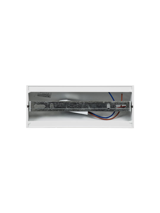 GloboStar Circoa Wandmontierte Außenbeleuchtung Deckenleuchte LED IP44 10W mit Warmweißem Licht Doppelstrahl 20x8x10cm