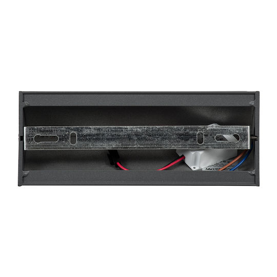 GloboStar Circoa Επιτοίχια Εξωτερική Πλαφονιέρα LED IP44 10W με Θερμό Λευκό Φως Διπλής Δέσμης 20x8x10εκ.