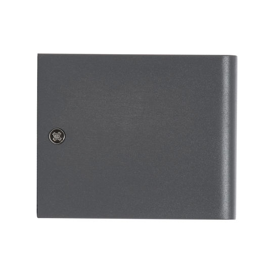 GloboStar Circoa Επιτοίχια Εξωτερική Πλαφονιέρα LED IP44 10W με Θερμό Λευκό Φως Διπλής Δέσμης 20x8x10εκ.