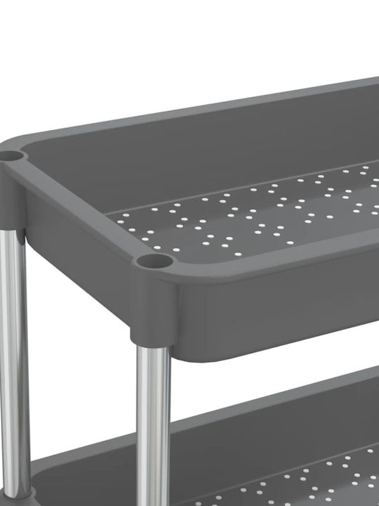 vidaXL vidaXL Metallisches Küchenwagen Mit 5 Ebenen Grau 40x22x116cm