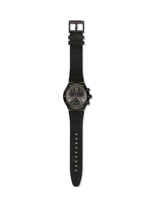 Swatch Vidi Leather Strap Black 21mm