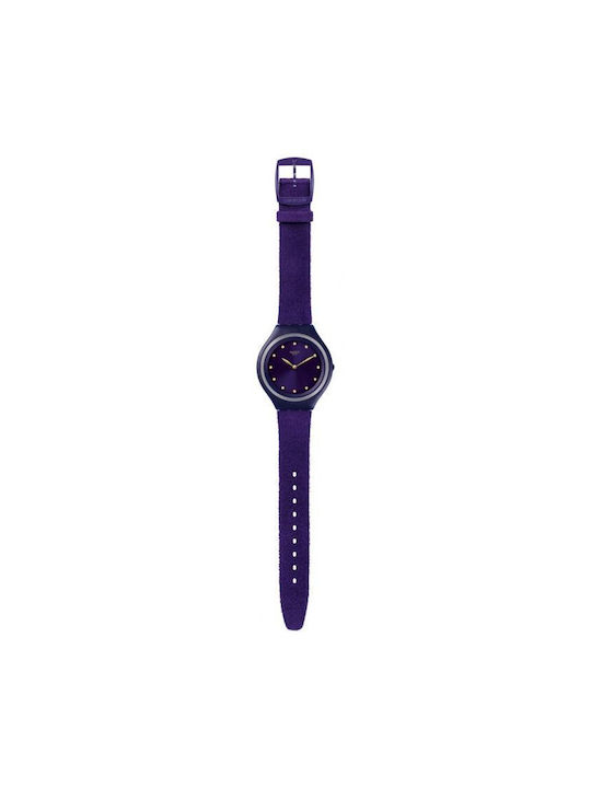 Swatch Skinviolet Каишка от плат Лилав 18мм