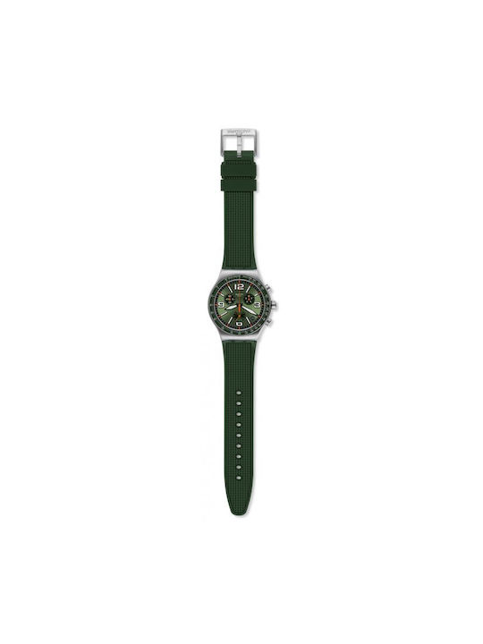 Swatch Forest Grid Rubber Strap Green 21mm