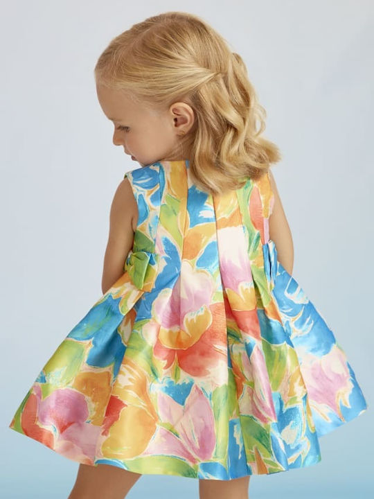 Abel & Lula Kids Dress Floral Sleeveless Turquoise