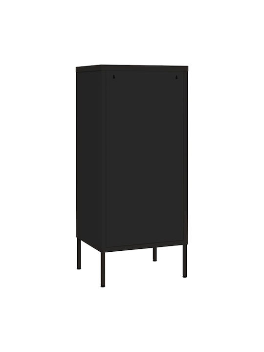 Office Storage Metal Cabinet Black L42.5xW35xH101.5cm