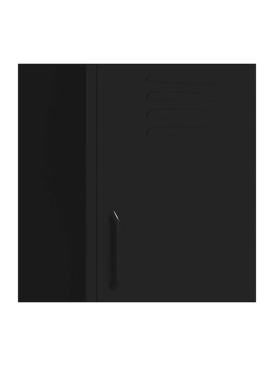 Office Storage Metal Cabinet Black L42.5xW35xH101.5cm