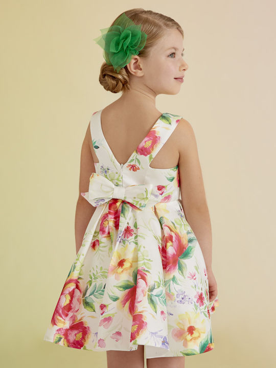 Children's Dress Sleeveless Tulle Floral Multicolour