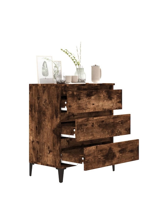 Wooden Chest of Drawers with 3 Drawers 60x35x70cm