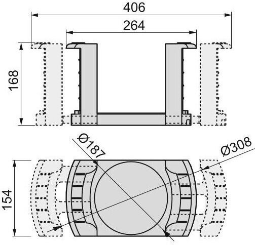 Emuca Schrank-Geschirrständer Ambia Line 18,7cm Grau