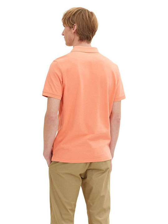 Tom Tailor Ανδρικό T-shirt Polo Πορτοκαλί