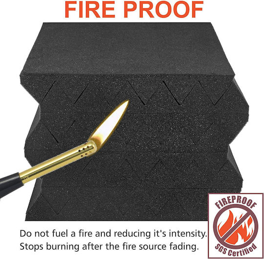 A2S Protection Ηχοαπορροφητικό Πάνελ (6τμχ) σε Σχέδιο Wedge 30.5cm x 30.5cm x 50mm