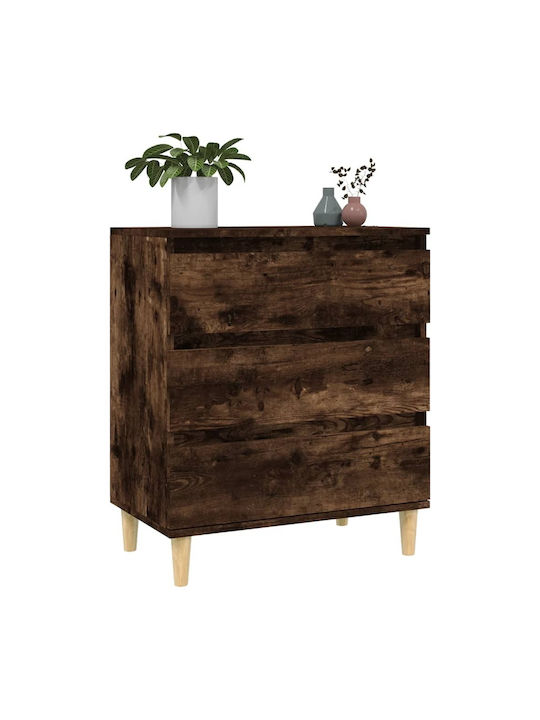 Wooden Chest of Drawers with 3 Drawers 60x35x70cm