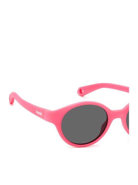 Polaroid Round Kids Sunglasses with Polarized Lens Pink for 4-7 Years