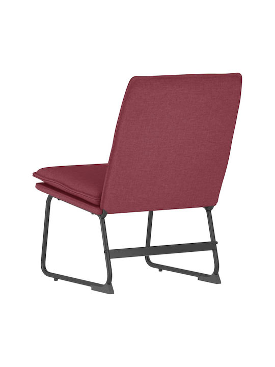 Visitor Armchair Μπορντό 52x75x76cm