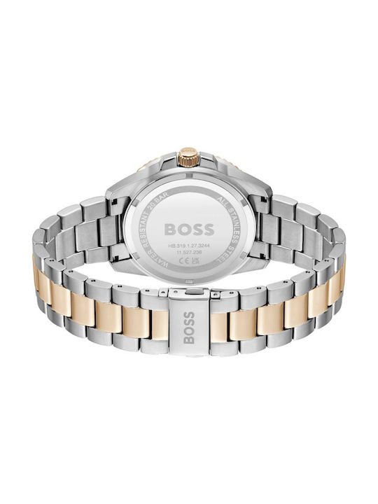 Hugo Boss Ace Watch Battery with Silver Metal Bracelet