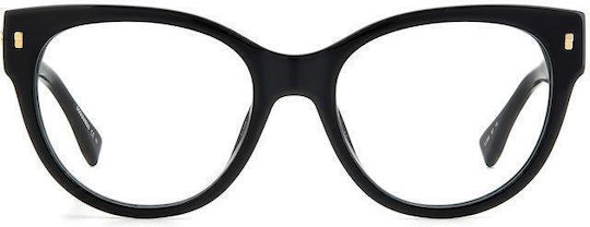Dsquared2 Γυναικείος Κοκκάλινος Σκελετός Γυαλιών Cat Eye σε Μαύρο Χρώμα D2 0069 807