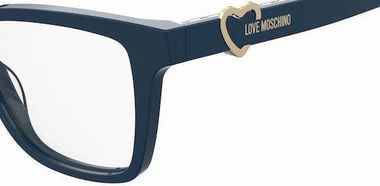 Moschino Femei Plastic Rame Ochelari Albastru marin MOL610 PJP