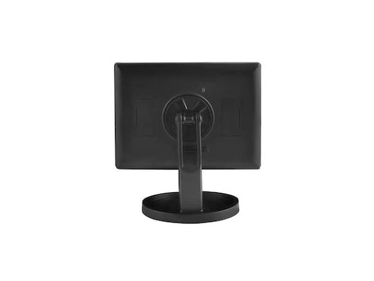 Makeup Mirror Tabletop with Light Zoom x3 34x27cm Black