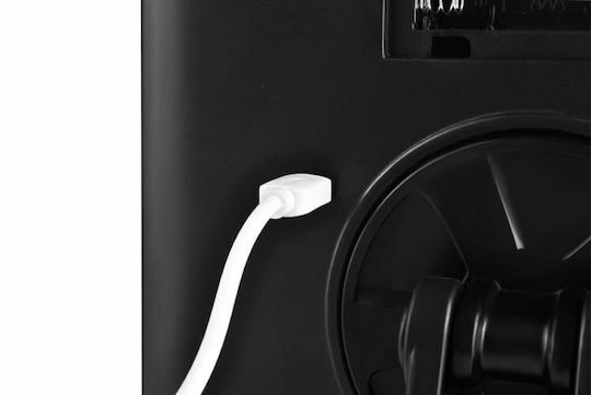 Makeup Mirror Tabletop with Light Zoom x3 34x27cm Black