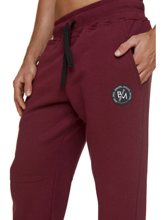 Sweatpants with Elastic Burgundy