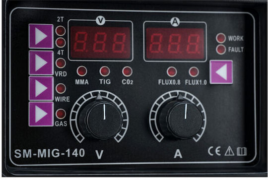 Helix S-Mini Ηλεκτροκόλληση Inverter MIG / TIG / MMA με Μέγιστο Ρεύμα Συγκόλλησης 140A και Κύκλο Εργασίας 60%