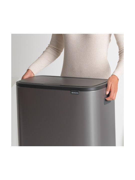 Brabantia Brabantia Mülleimer Kunststoff Push Platin 60lt