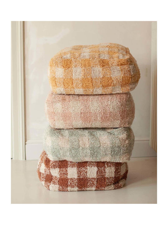 Fotolii Puf Bolster Impermeabil Vichy Roz 40x40x20cm