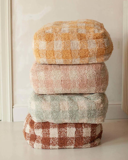 Fotolii Puf Bolster Impermeabil Vichy Roz 40x40x20cm