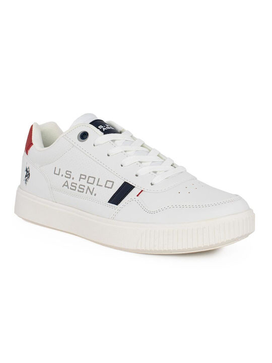 U.S. Polo Assn. TYMES004M/3YN1 Ανδρικά Sneakers Λευκά/Κόκκινα