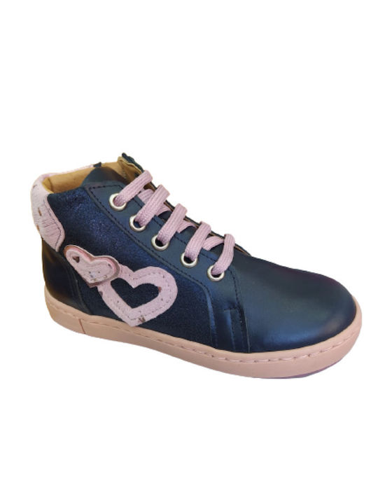 ABY 124 Anatomic Leather Kids sneakers Blue Pink