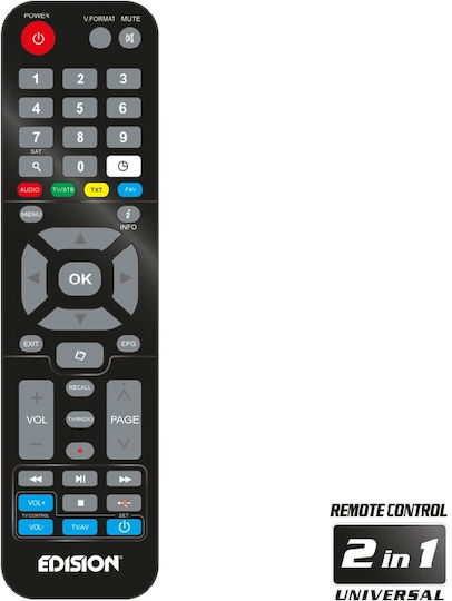 Edision Satellite Decoder Picco S2 Pro 01-07-0028 Full HD (1080p) DVB-S2 with PVR Recording Function and Built-in Wi-Fi in Black Colour