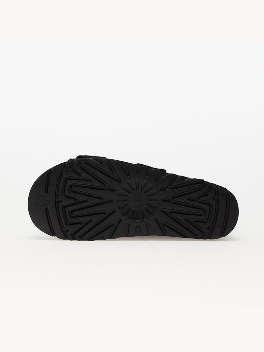 Ugg Australia Flatforms Suede Sporty Women's Sandals Black